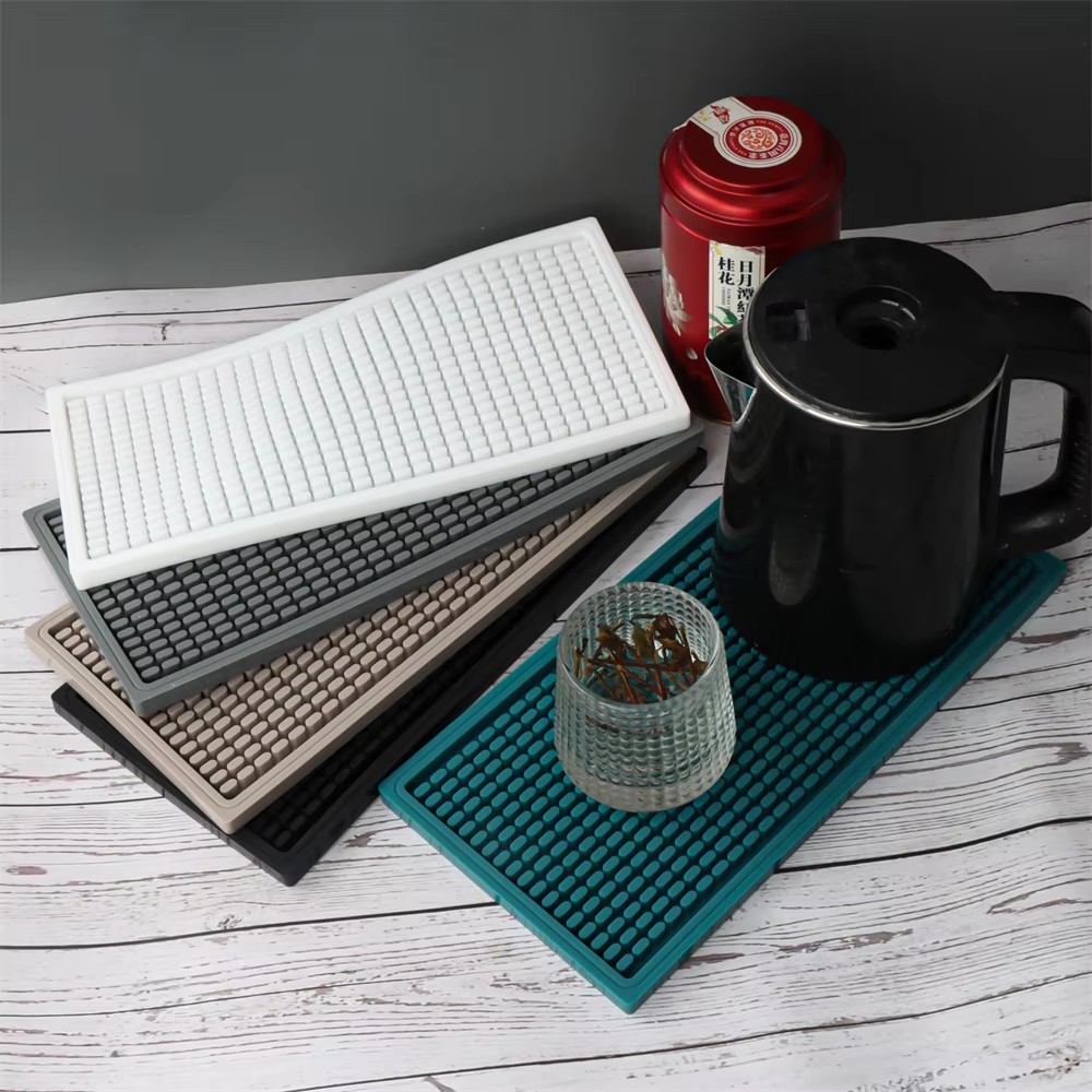 Bar Mat Rubber - Silikon-Kaffeebar-Matte, Rutschfeste Gummi-Abtropfmatte, Hitzebeständige Arbeitsplattenmatte für