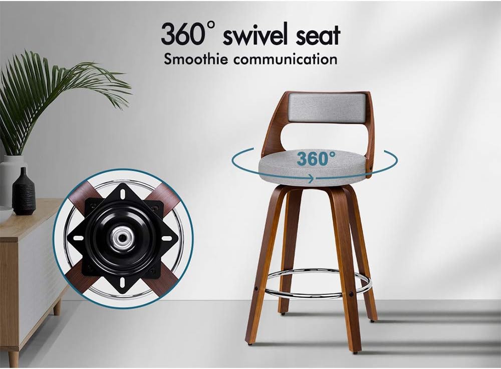 Home Bar Stools - mit Fußstütze und verstellbaren Beinnivellierer, Home-Barhocker,