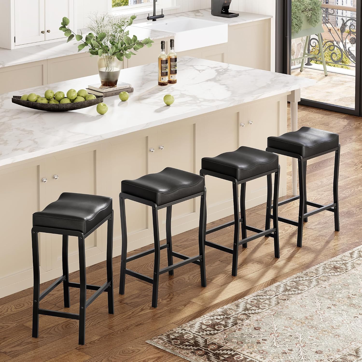 Home Bar Stools - Barhocker in Thekenhöhe, Set mit 1/2/4