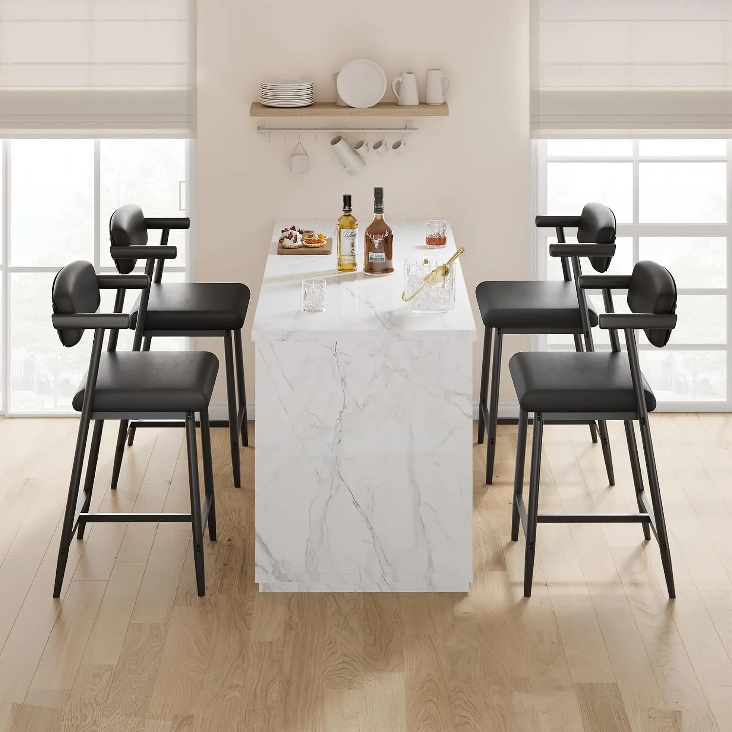Garvee, 4 Stück, 37 Zoll hohe, – Home Bar Stools Bewertung und Preis